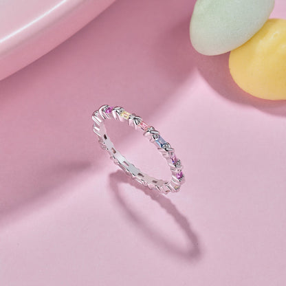 [Am jewelry]Charming Colorful Round Cut Daily Ring
