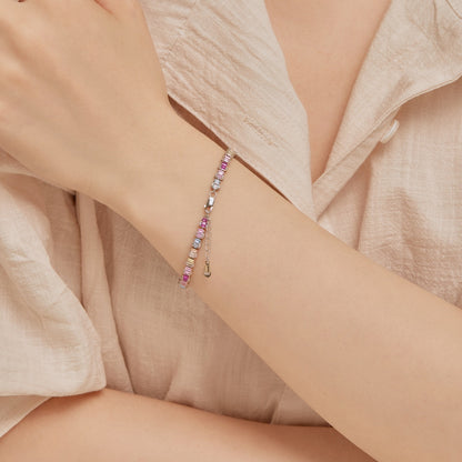 [Am jewelry]Delicate Colorful Emerald Cut Party Bracelet