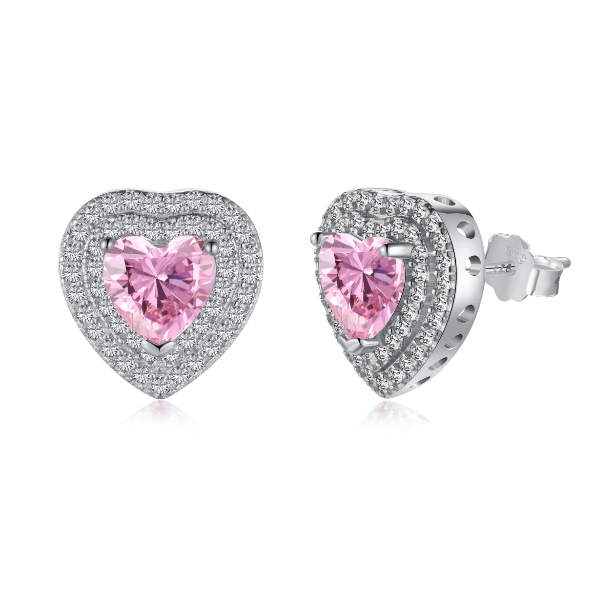 [Am jewelry]Dazzling Heart Shape Lover Earrings