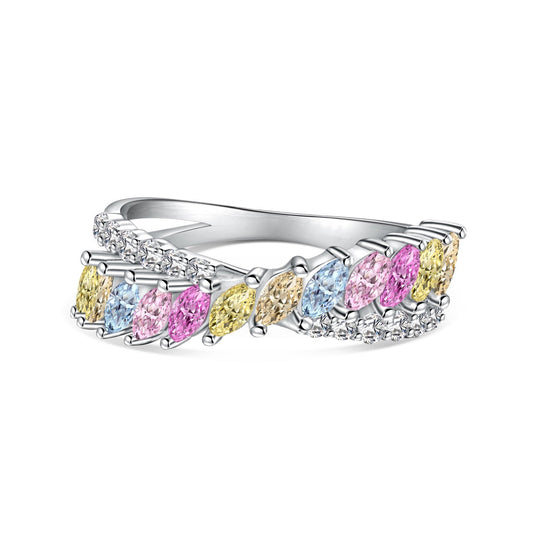[Am jewelry]Unique Colorful Marquise Cut Daily Ring