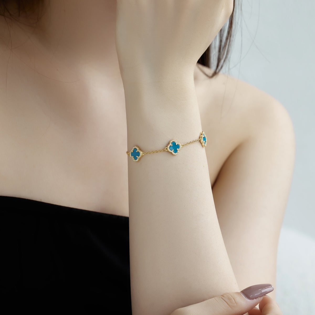 [Am jewelry]Four-Leaf Clover Exquisite Bracelet