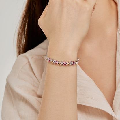 [Am jewelry]Dainty Radiant Emerald Cut Daily Bracelet