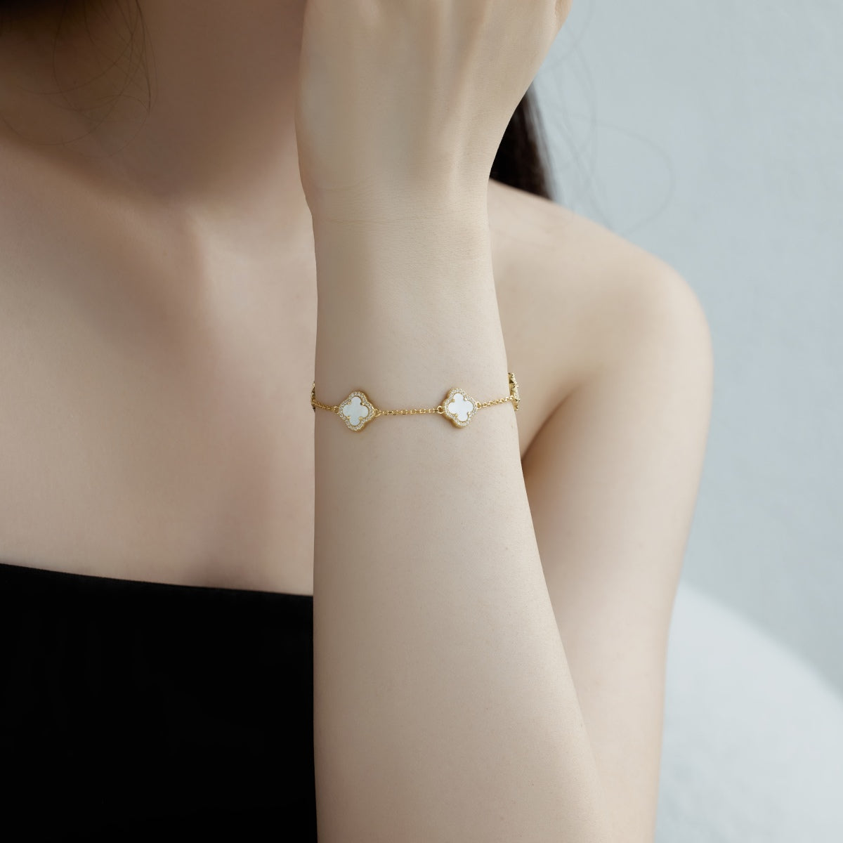 [Am jewelry]Four-Leaf Clover Exquisite Bracelet
