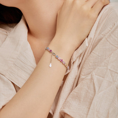 [Am jewelry]Delicate Colorful Emerald Cut Daily Bracelet