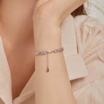 [Am jewelry]Delicate Colorful Multi Cut Daily Bracelet
