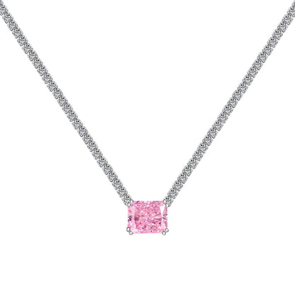 [Am jewelry]4.0 Carat Elegant Radiant Cut Necklace