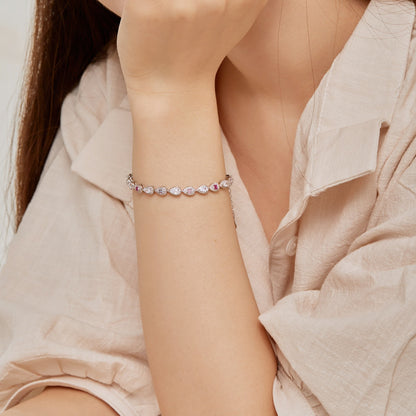 [Am jewelry]0.25 Carat Radiant Water Drop Shape Daily Bracelet