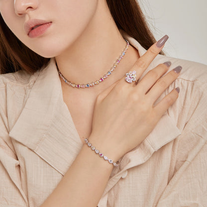 [Am jewelry]0.25 Carat Radiant Water Drop Shape Daily Bracelet