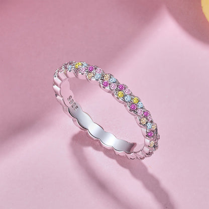 [Am jewelry]Dainty Ebullient Round Cut Daily Ring
