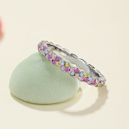 [Am jewelry]Dainty Ebullient Round Cut Daily Ring