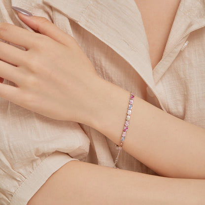 [Am jewelry]Ornate Colorful Flower Shape Party Bracelet