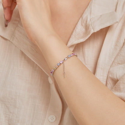 [Am jewelry]Ornate Colorful Flower Shape Party Bracelet