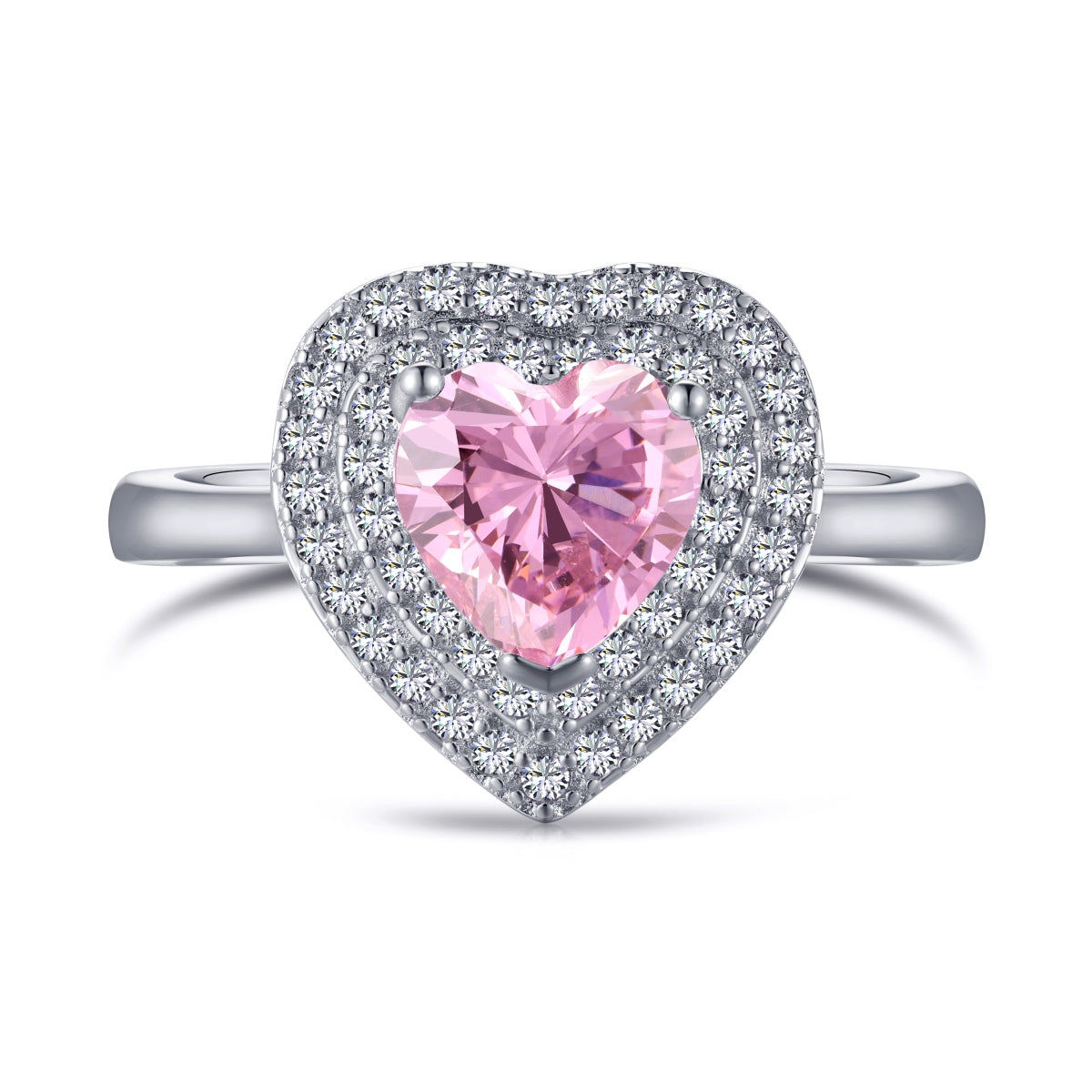 [Am jewelry]Delicate Ebullient Heart Shape Wedding Ring