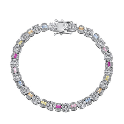 [Am jewelry]Dazzling Radiant Multi Cut Daily Bracelet