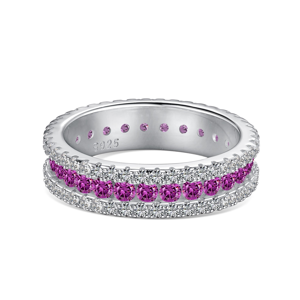 [Am jewelry]Delicate Colorful Round Cut Daily Ring