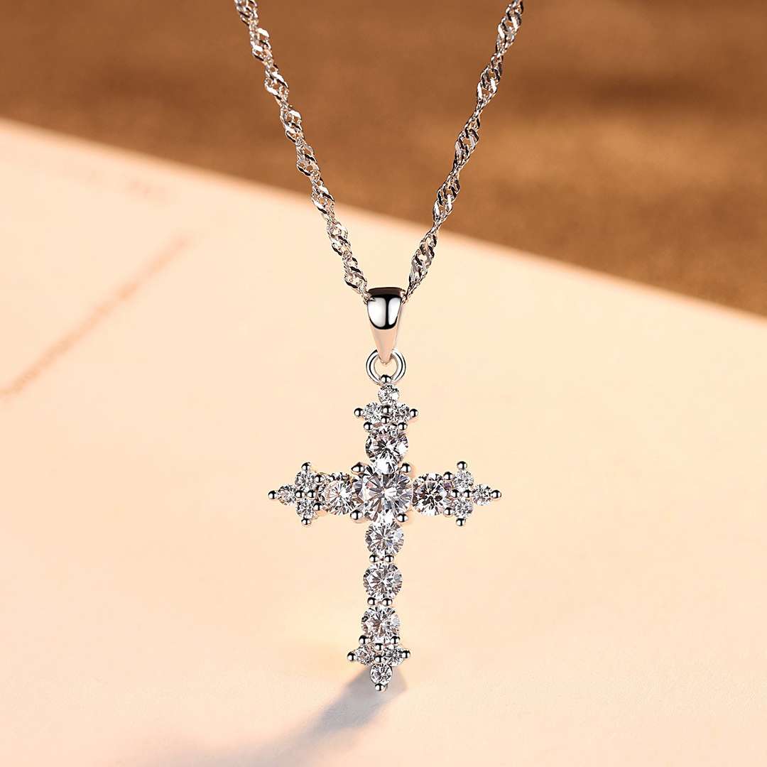 [Am jewelry]Delicate Cross Shape Necklace