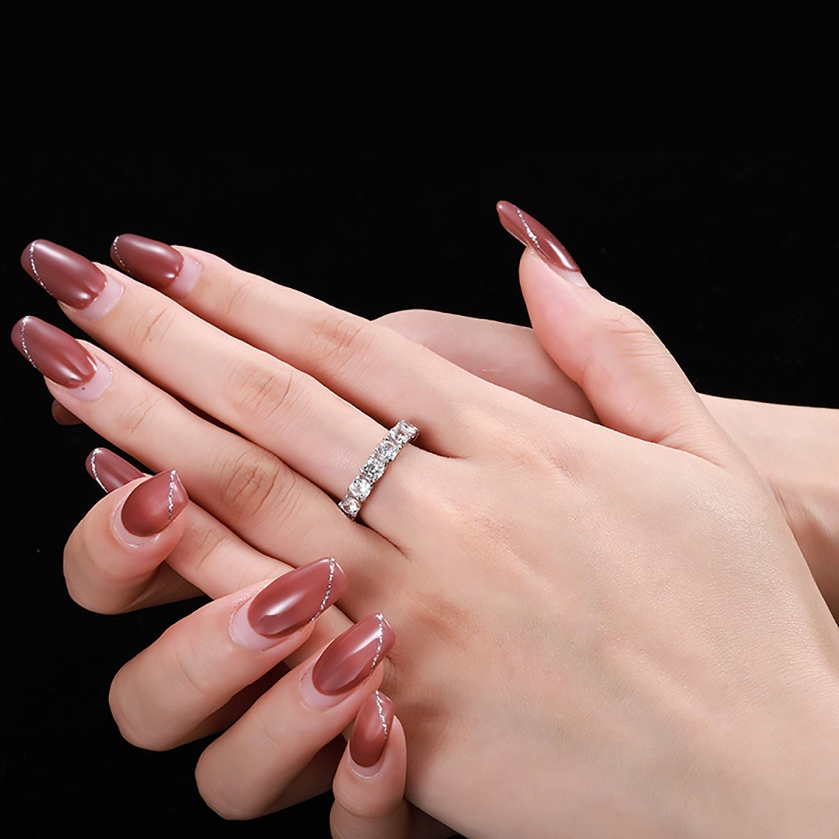 [Am jewelry]Eternity Round Cut Tennis Ring