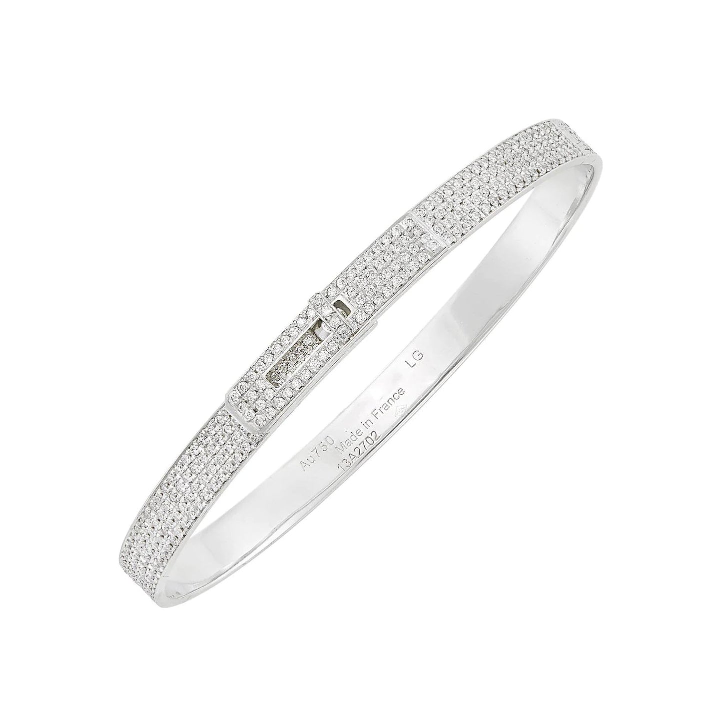 [Am jewelry]HM KELLY BRACELET IN SILVER AND FULL PAVE DIAMOND