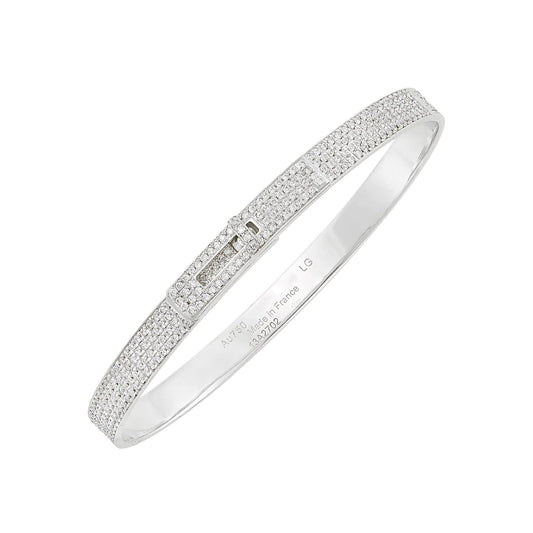 [Am jewelry]HM KELLY BRACELET IN SILVER AND FULL PAVE DIAMOND
