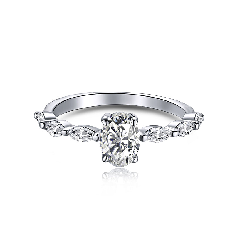 [Am jewelry]0.75 Carat Luxurious Vibrant Elongated Cushion Cut Daily Ring