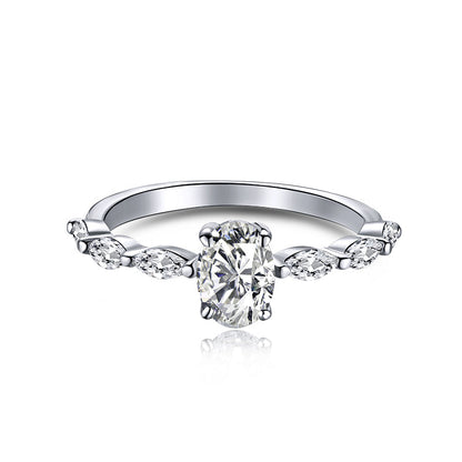 [Am jewelry]0.75 Carat Luxurious Vibrant Elongated Cushion Cut Daily Ring