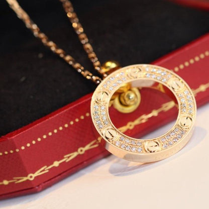[Am jewelry]LOVE NECKLACE ADJUSTABLE ROSE GOLD