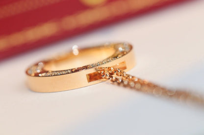 [Am jewelry]LOVE NECKLACE ADJUSTABLE ROSE GOLD