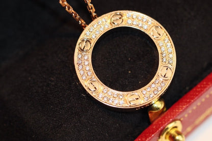 [Am jewelry]LOVE NECKLACE ADJUSTABLE ROSE GOLD