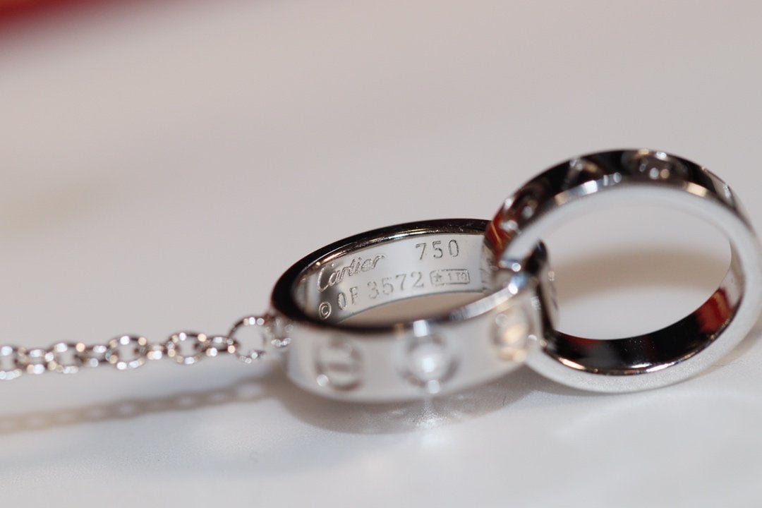 [Am jewelry]LOVE NECKLACE PINK GOLD AND SILVER