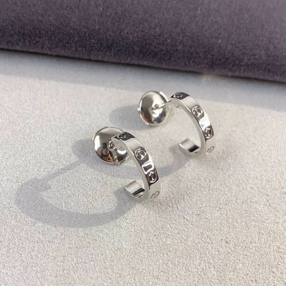 [Am jewelry]LOVE EARRINGS 2.65MM SILVER