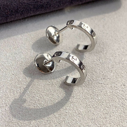 [Am jewelry]LOVE EARRINGS 2.65MM SILVER