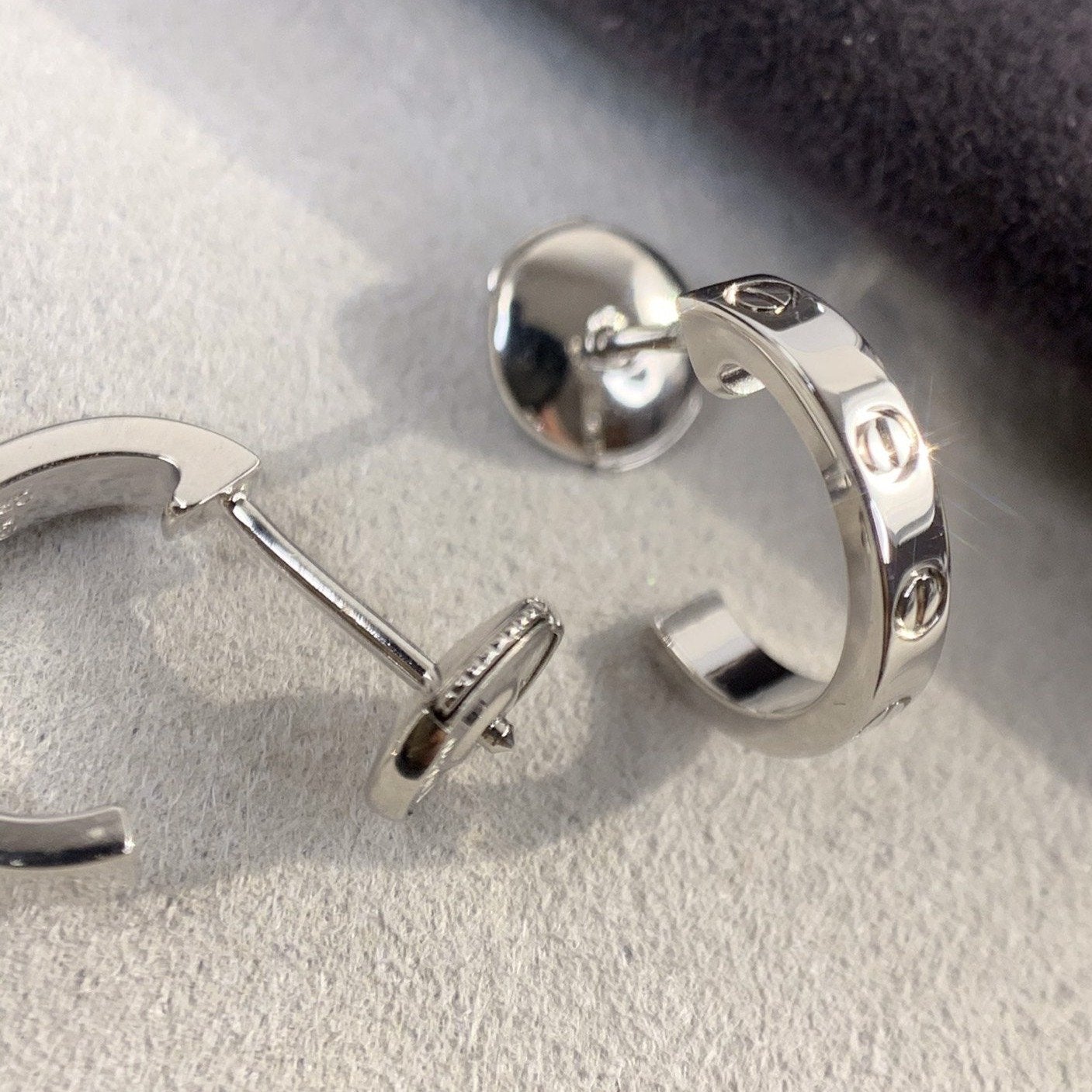 [Am jewelry]LOVE EARRINGS 2.65MM SILVER