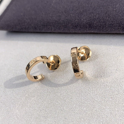 [Am jewelry]LOVE EARRINGS 2.65MM PINK GOLD