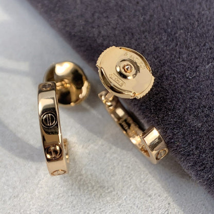 [Am jewelry]LOVE EARRINGS 2.65MM PINK GOLD