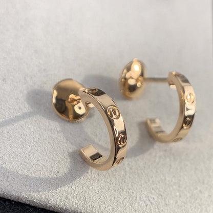 [Am jewelry]LOVE EARRINGS 2.65MM PINK GOLD