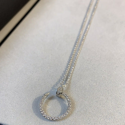 [Am jewelry]JUSTE NECKLACE SILVER DIAMONDS