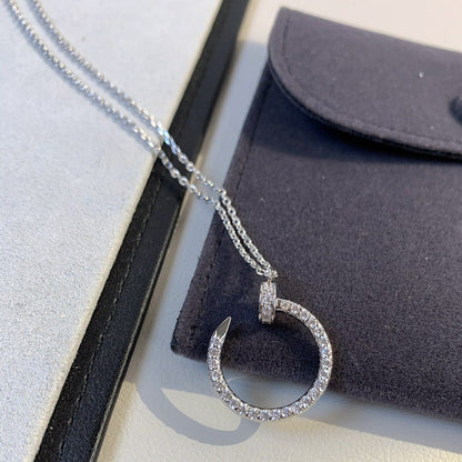 [Am jewelry]JUSTE NECKLACE SILVER DIAMONDS