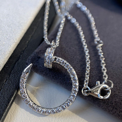 [Am jewelry]JUSTE NECKLACE SILVER DIAMONDS