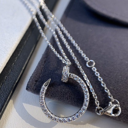 [Am jewelry]JUSTE NECKLACE SILVER DIAMONDS