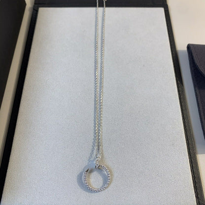 [Am jewelry]JUSTE NECKLACE SILVER DIAMONDS