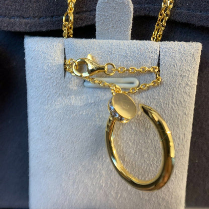 [Am jewelry]JUSTE NECKLACE GOLD DIAMONDS