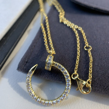 [Am jewelry]JUSTE NECKLACE GOLD DIAMONDS
