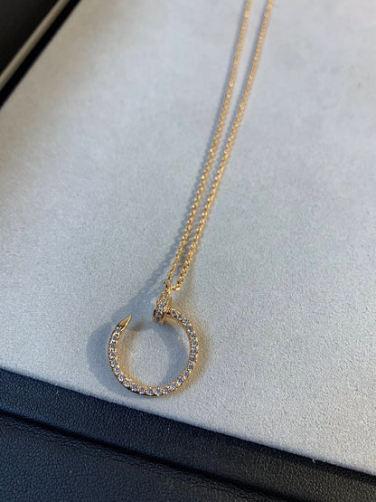 [Am jewelry]JUSTE NECKLACE PINK GOLD DIAMONDS