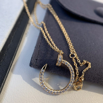[Am jewelry]JUSTE NECKLACE PINK GOLD DIAMONDS