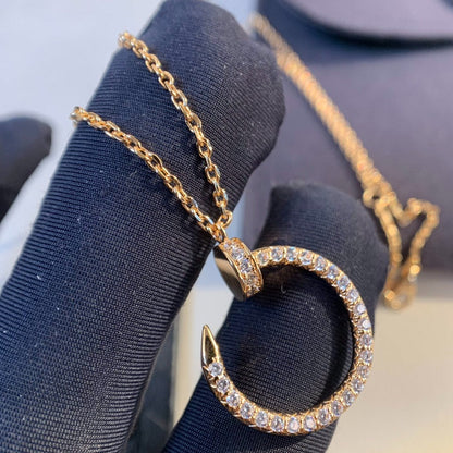 [Am jewelry]JUSTE NECKLACE PINK GOLD DIAMONDS