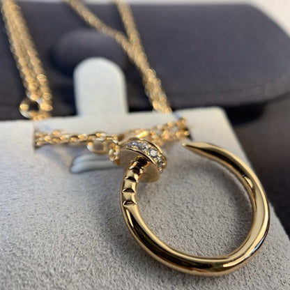 [Am jewelry]JUSTE NECKLACE PINK GOLD DIAMONDS