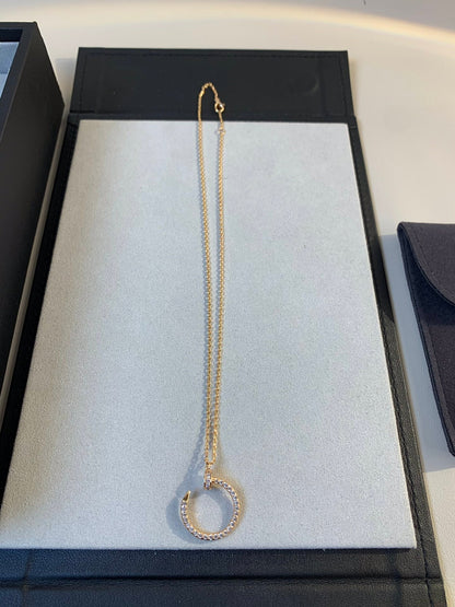 [Am jewelry]JUSTE NECKLACE PINK GOLD DIAMONDS