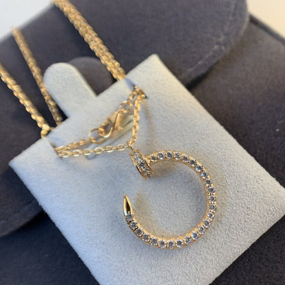 [Am jewelry]JUSTE NECKLACE PINK GOLD DIAMONDS