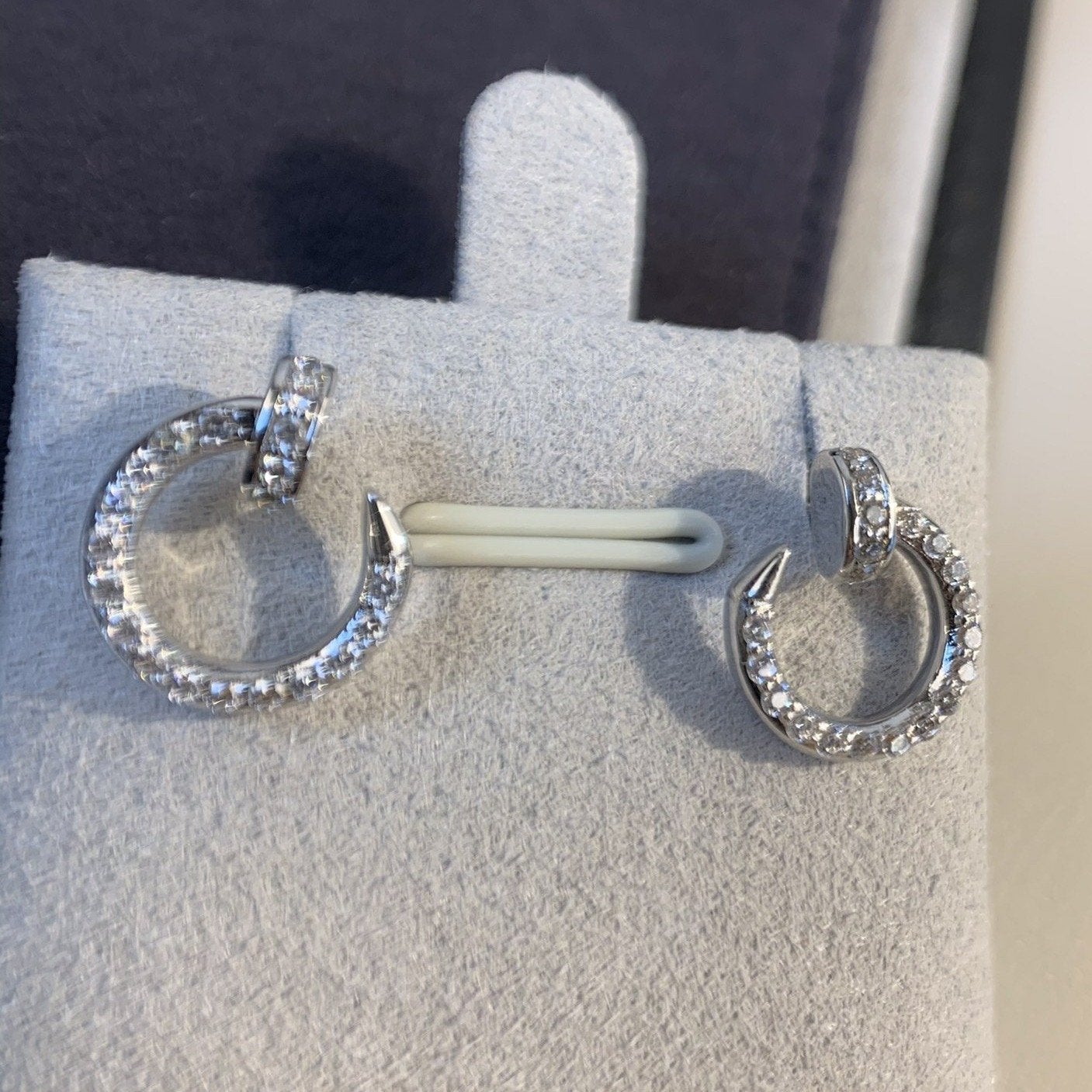 [Am jewelry]JUSTE EARRINGS SILVER DIAMONDS