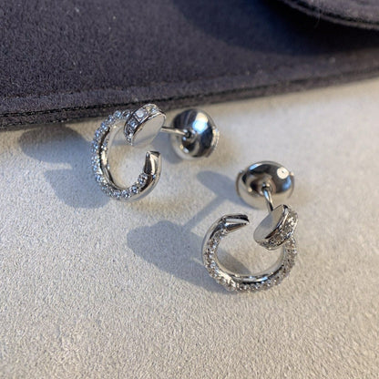 [Am jewelry]JUSTE EARRINGS SILVER DIAMONDS